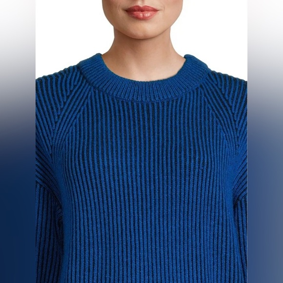 No Boundaries Junior Plaited Pullover Sweater Vendor Blue - Picture 3 of 9